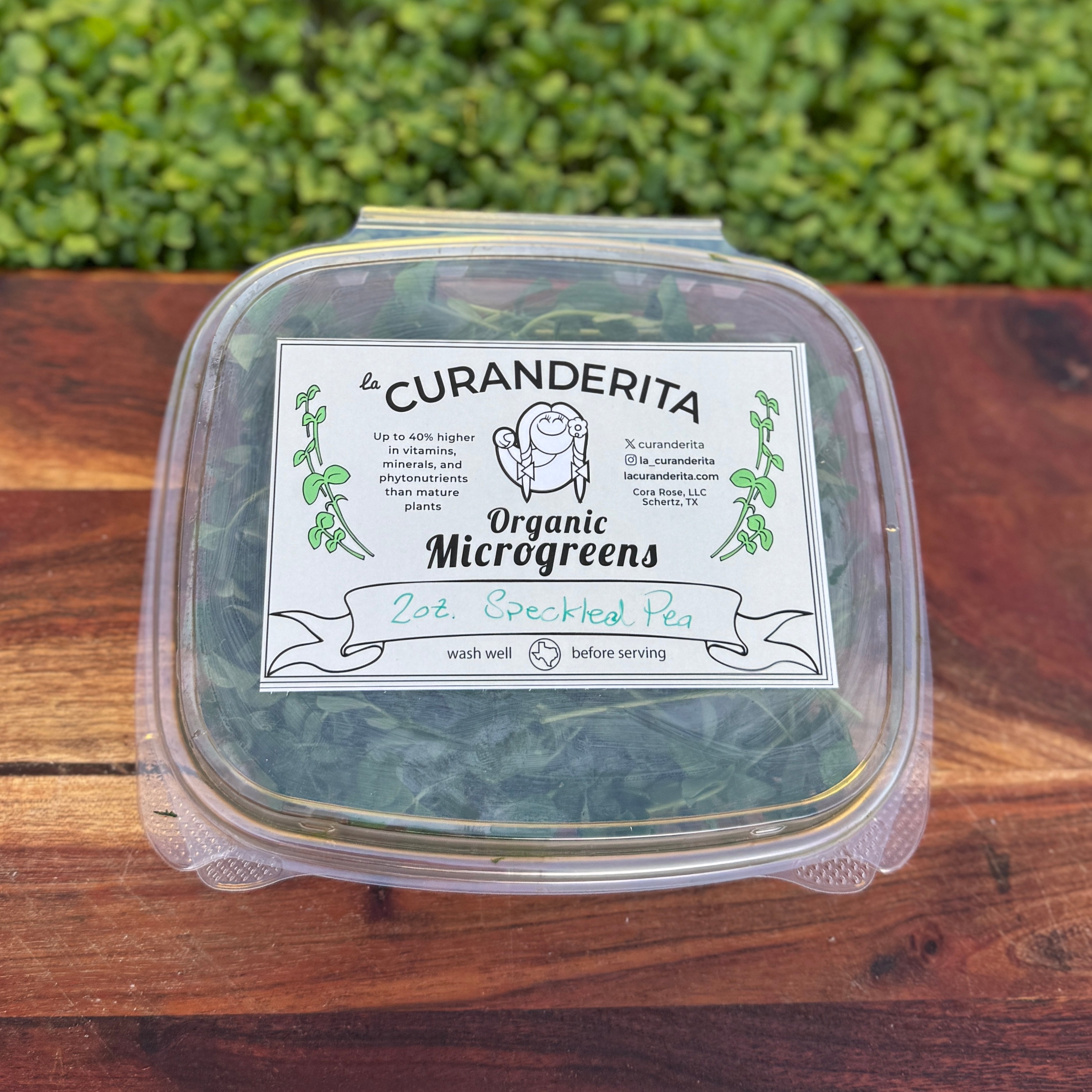 Organic Speckled Pea Microgreens - 2 oz - Fresh, Nutrient-Rich & Locally Grown